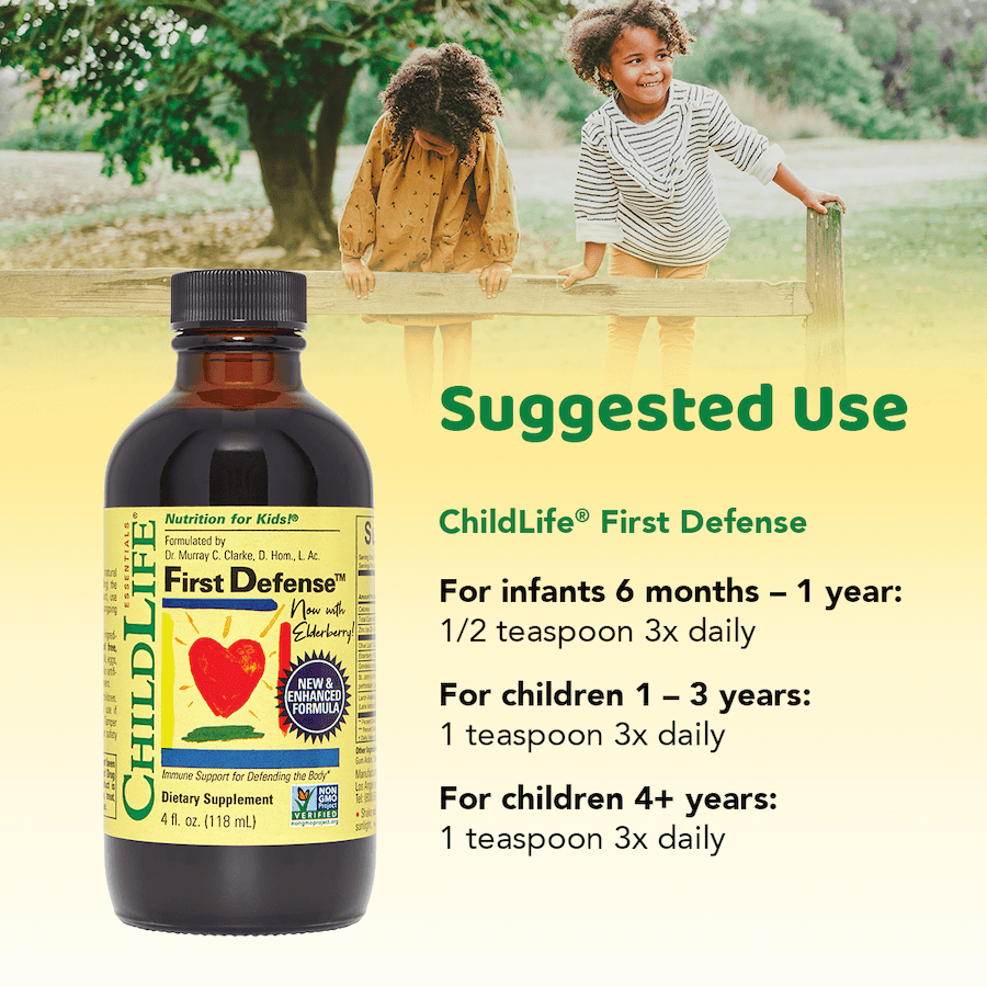 Childlife Essential First Defense 120ml Glass - Organax Ltd