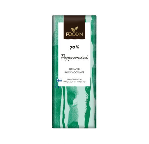 Organic Raw Chocolate Peppermint 70% 40G - Organax Ltd