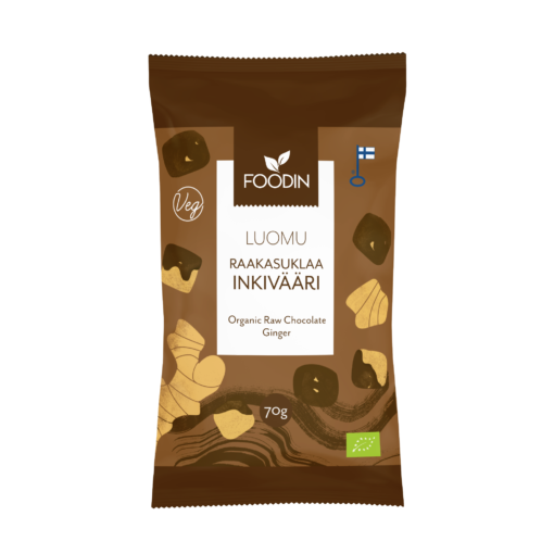 Raw Chocolate Ginger, Organic 70g - Organax Ltd