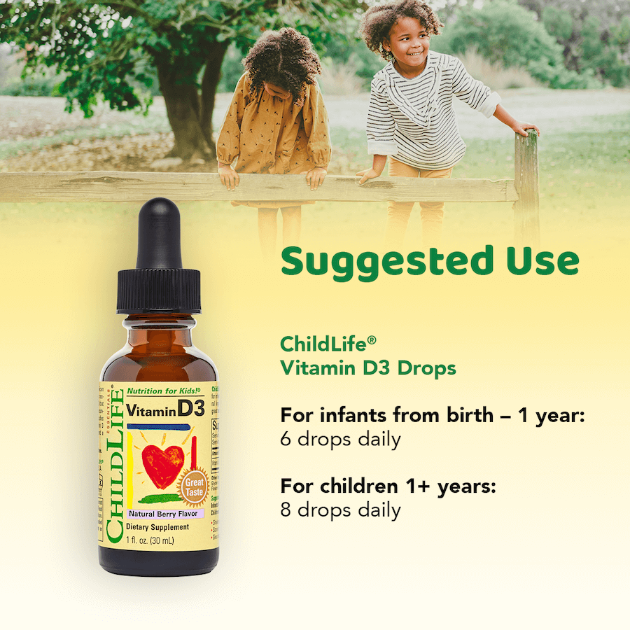 Childlife Essential Vitamin D3 Berry 30ml Glass - Organax Ltd