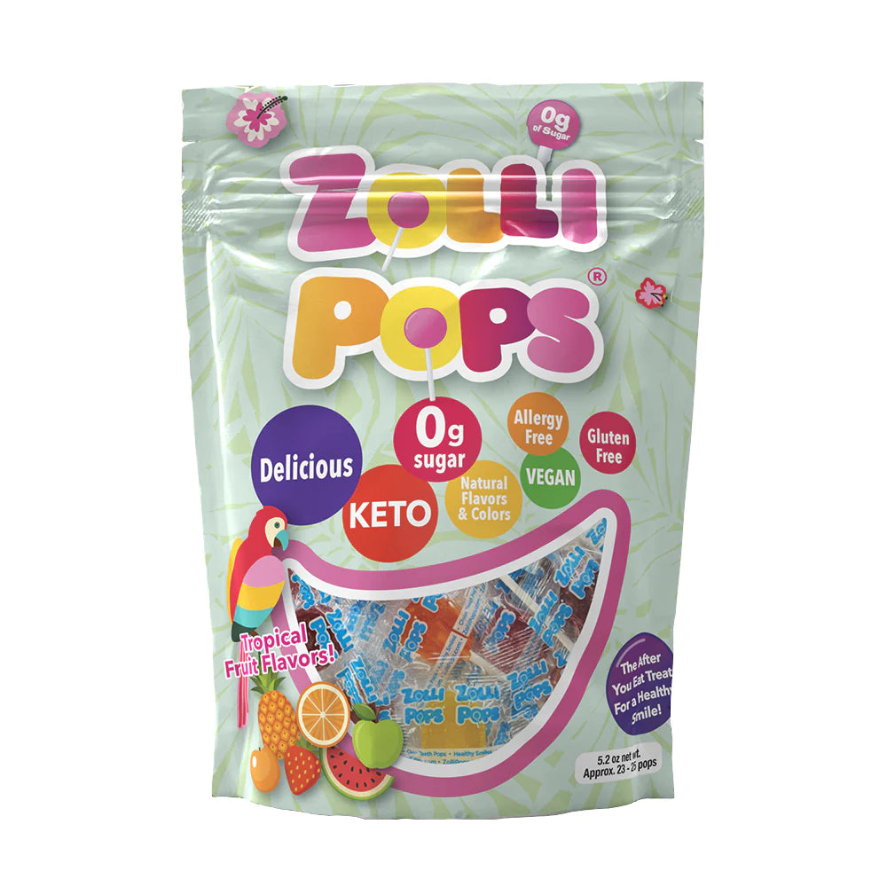 ZOLLIPOPS Tropical Fruit 5.2oz - Organax Ltd