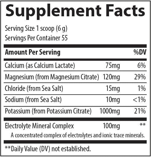 Keto Electrolyte Powder Lemon Lime 55serv. 330g - Organax Ltd