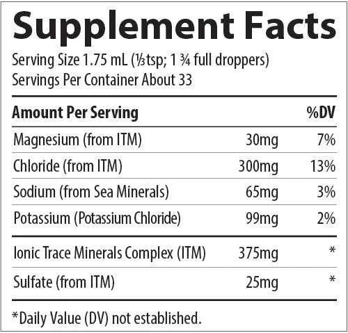 Liquid Ionic Potassium - 99mg 59ml - Organax Ltd